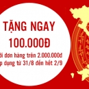 Chương trình khuyến mại đặc biệt chào mừng Quốc Khánh