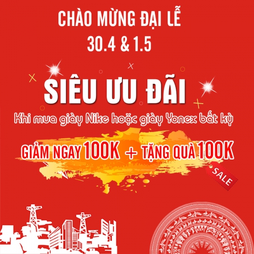 Chương trình khuyến mại 30.4 & 1.5 ( Sport House)