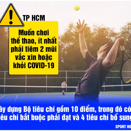 Muốn chơi thể thao, ít nhất phải tiêm 2 mũi vắc xin hoặc khỏi COVID-19