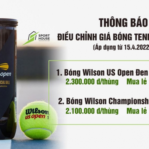 Thông báo thay đổi giá bóng Tennis Wilson