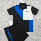 Bộ Quần Áo Tennis Lacoste Djokovic Blue - Cổ Đen (Form Á)