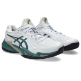 Giày Pickleball/Tennis Asics Court FF3 White/Foggy Teal 1041A370.107